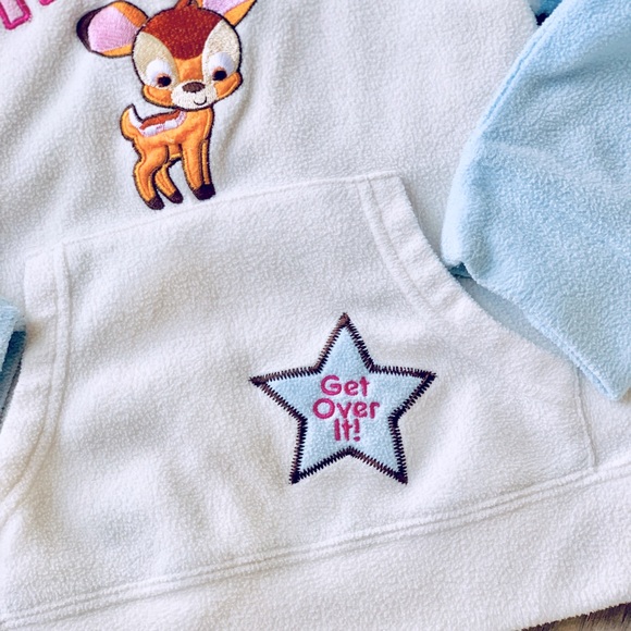 Disney Cuties Girls Fleece Hoodie Bambi Medium 7/8 - Picture 6 of 6